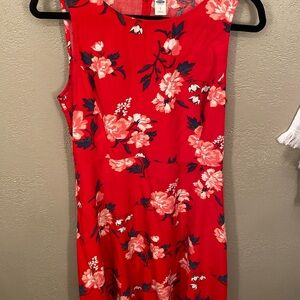 Old Navy a-line red floral dress